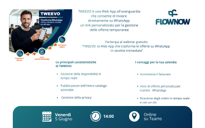 Webinar gratuito “TWEEVO: la Web App che trasforma le offerte su WhatsApp in vendite immediate”