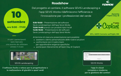 Roadshow “Sevis Landscaping e Sevis Works ridefiniscono l’efficienza e l’innovazione per i professionisti del verde” – 10 settembre dalle ore 9:00