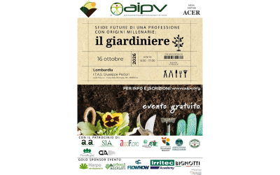 Il 16 ottobre saremo gold sponsor all’evento AIPV “Sfide future di una professione con origini millenarie: il giardiniere”